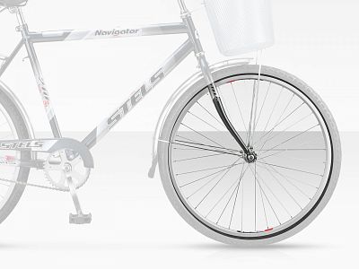 Превью  Колесо переднее STELS N310 (2018) 28" Гайки, 9  mm  Ободной